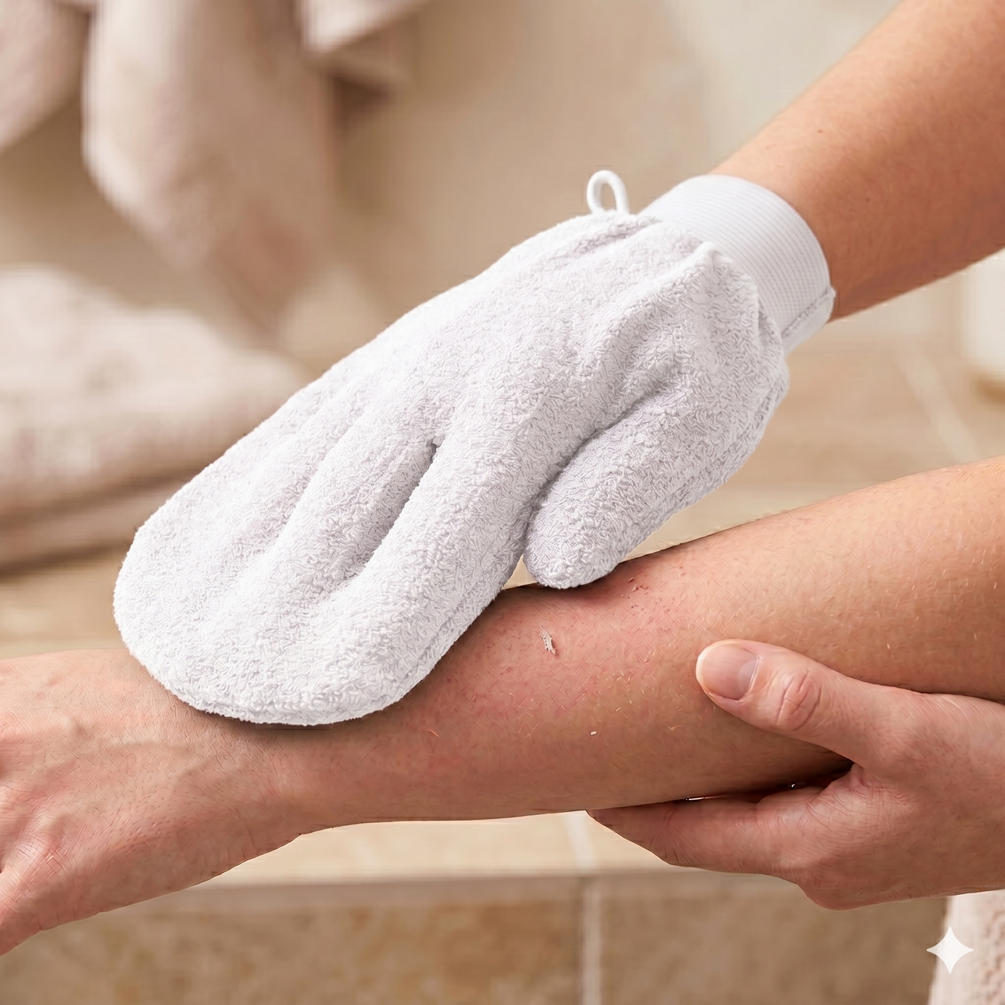 Guantes exfoliantes premium para la limpieza de la piel