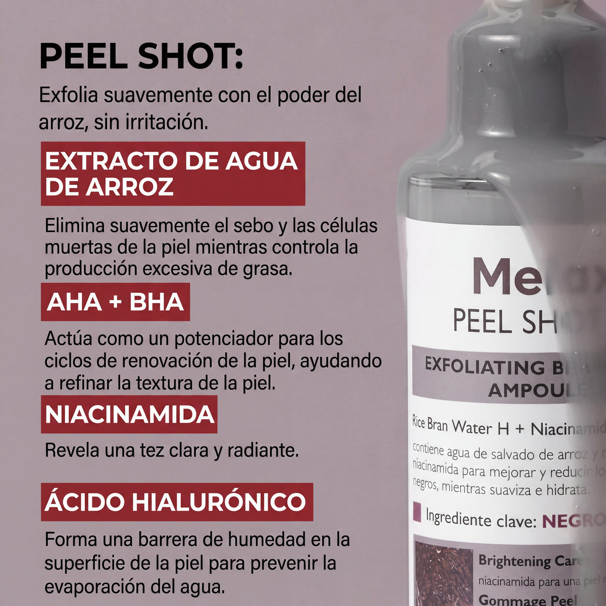 Dr.Melaxin Peel Shot Exfoliant Black Rice Ampoule